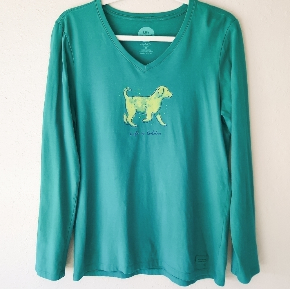 Life is Good Life is Golden Long Sleeve Tee M